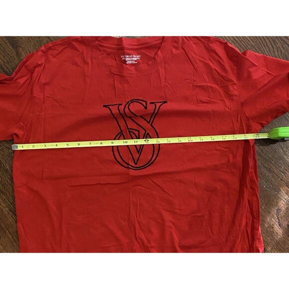 NWOT Victoria’s Secret Red Women’s Size Large Red Short Sleeve Shirt Never Worn - Picture 8 of 9